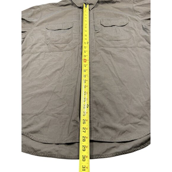 5.11 Tactical Mens Size XL Tundra Green Vented Taclite Pro Ripstop Button Shirt - Picture 5 of 5